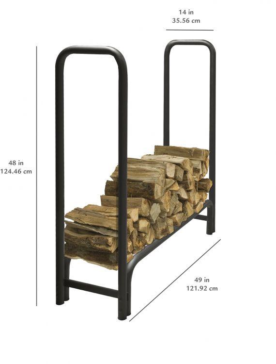 Pleasant Hearth 4FT Heavy Duty Log Rack with Full Cover - LS938-48LC-K thumbnail 2