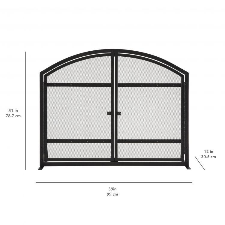 Pleasant Hearth Harper Fireplace Screen with Doors - FA338S thumbnail 3