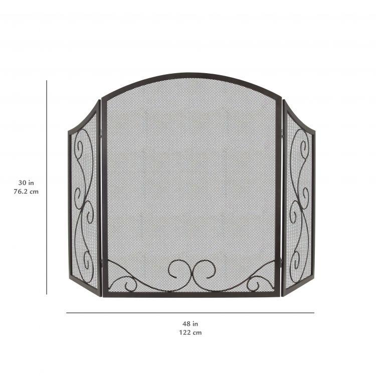 Pleasant Hearth Iris Scroll Fireplace Screen - FA995S thumbnail 5