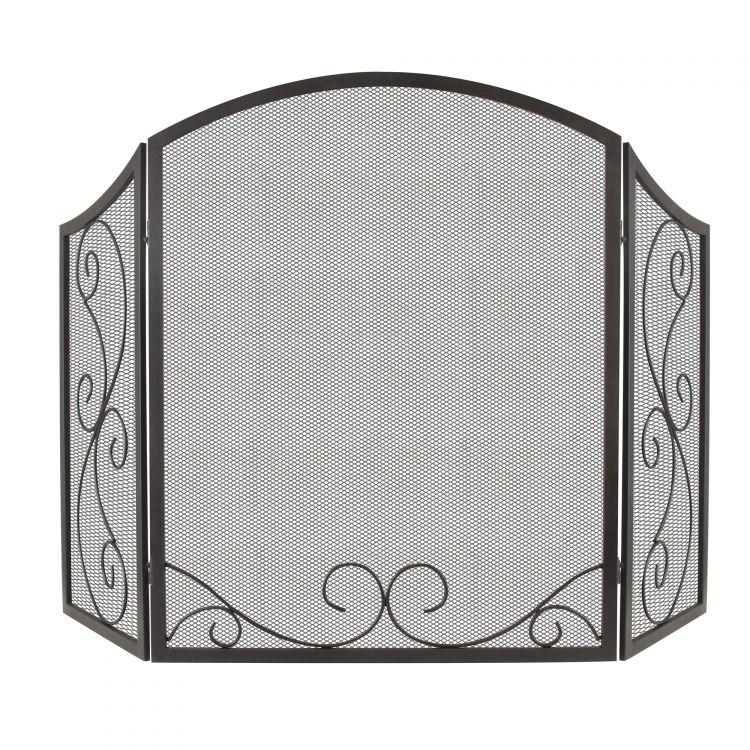 Pleasant Hearth Iris Scroll Fireplace Screen - FA995S - Image 1