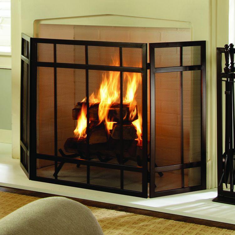 Pleasant Hearth Mission Style Fireplace Screen - FA017SB thumbnail 2