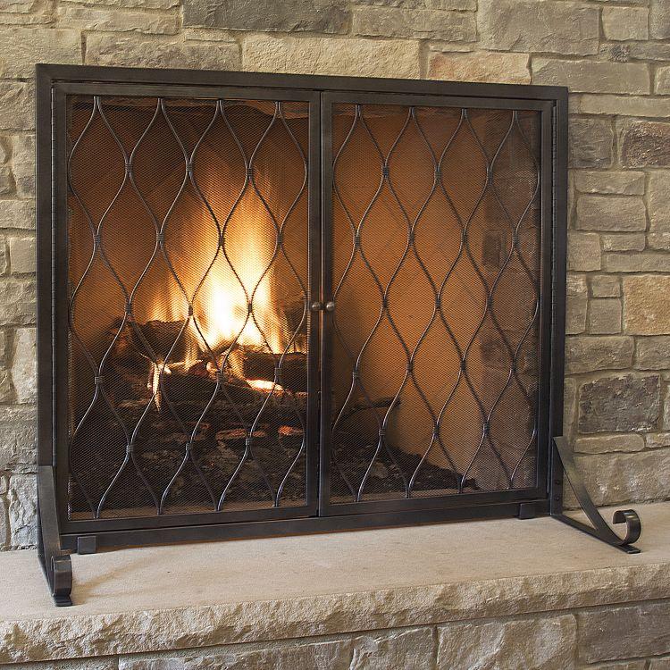 Pleasant Hearth Stonewall Fireplace Screen - FA628S thumbnail 3