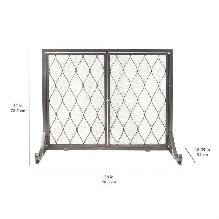 Pleasant Hearth Stonewall Fireplace Screen - FA628S thumbnail 4
