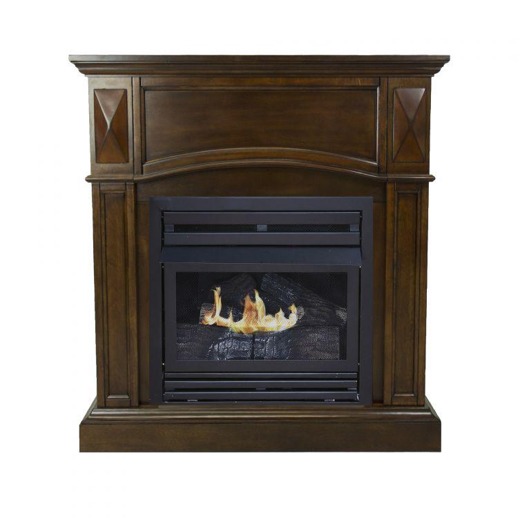 Pleasant Hearth 36 in. Natural Compact Cherry VF Fireplace System 20K BTU - VFF-PH20NG-C1