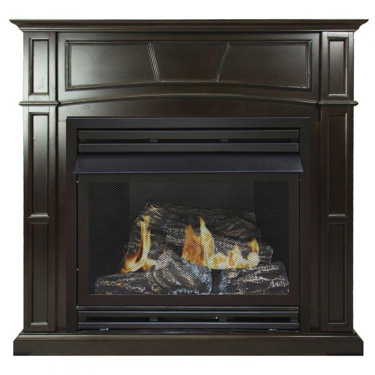 Pleasant Hearth 46 in. NG Full Size Tobacco VF Fireplace System 32K BTU - VFF-PH32NG
