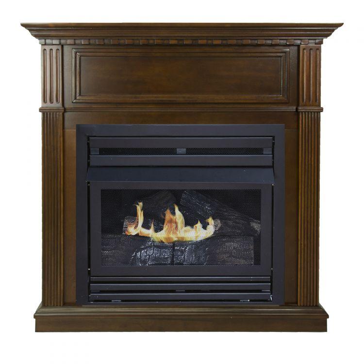 Pleasant Hearth 42 in. LP Intermediate Cherry VF Fireplace System 27.5K BTU - VFF-PH26LP