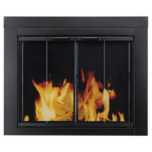 Pleasant Hearth Glass Fireplace Door Abberly Bronze Large AB-1052 Mesh Screens 
